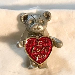 Guardian Angel lapel pin. “I Love You” bear